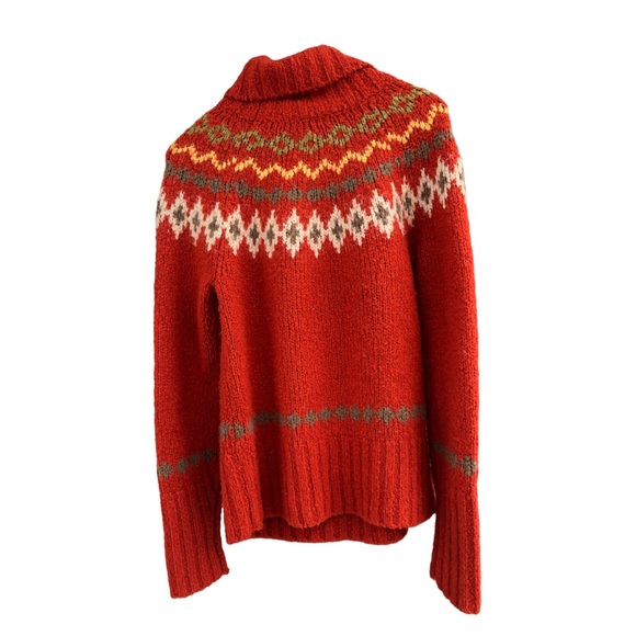 Reitmans small turtleneck pull knitted orange red white yellow grey green - Picture 3 of 9